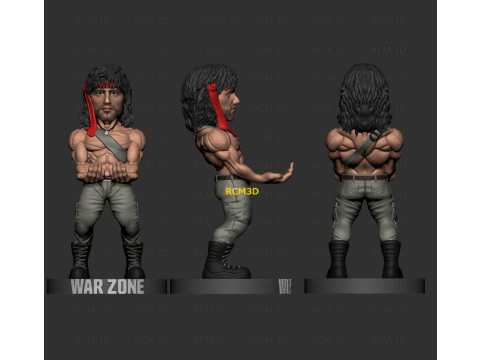 Rambo Warzone cellphone and joystick holder 3D 프린트 모델