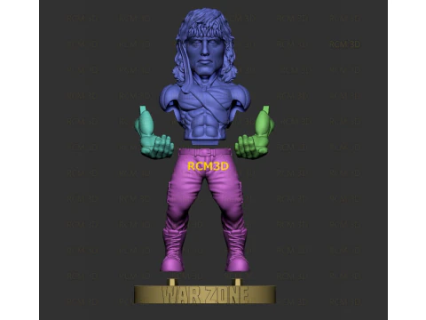 Rambo Warzone cellphone and joystick holder 3D Print Model
