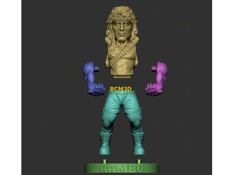 Rambo Warzone cellphone and joystick holder 3D 프린트 모델