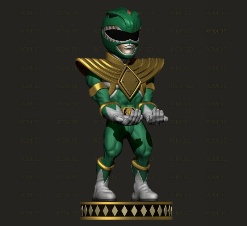 Green Ranger Power Rangers 3D Принт Модель .c4d .max .obj .3ds .fbx .stl .blend