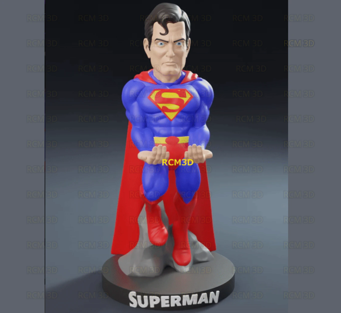 Superman joystick holder 3D Print Model .c4d .max .obj .3ds .fbx .stl .blend 