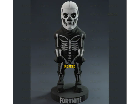 スカル・トルーパー・フォーティナイトの携帯電話とジョイスティックのホルダー 3Dプリントモデル