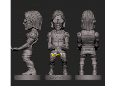 Cyberpunk Keanu Reeves Johnny Silverhand Joystick holder 3D प्रिंट मॉडल