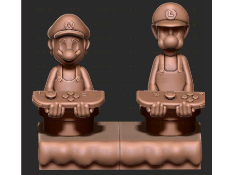 Mario and Luigi Joystick 3D Принт Модель