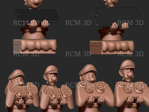 Mario and Luigi Joystick 3D Принт Модель