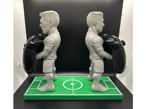 Messi and Cristiano Ronaldo joystick holder 3D Print Model