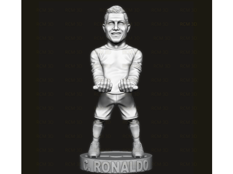 Messi and Cristiano Ronaldo joystick holder 3D Print Model