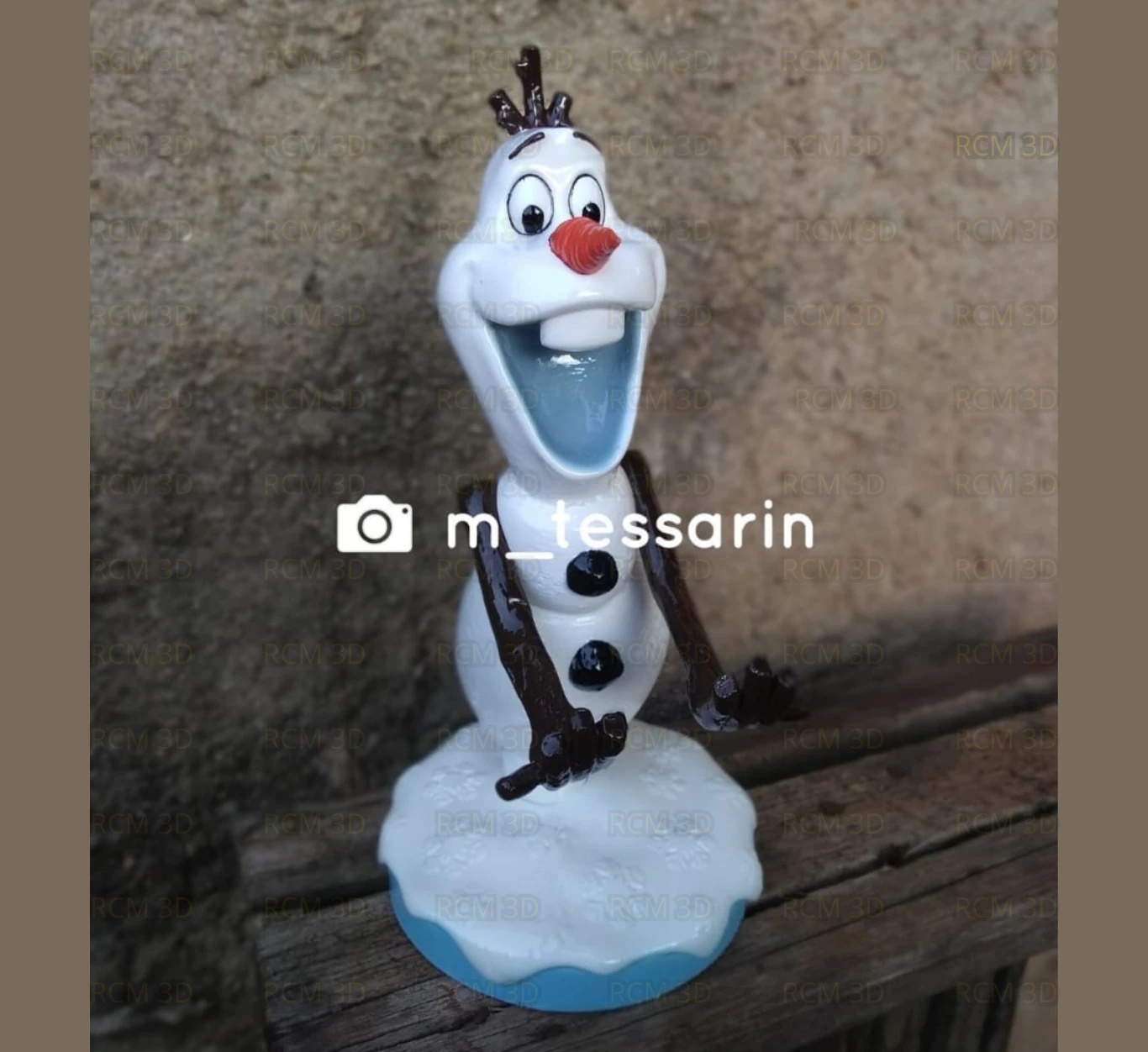 Olaf Frozen Joystick 3D Print Model .c4d .max .obj .3ds .fbx .stl .blend