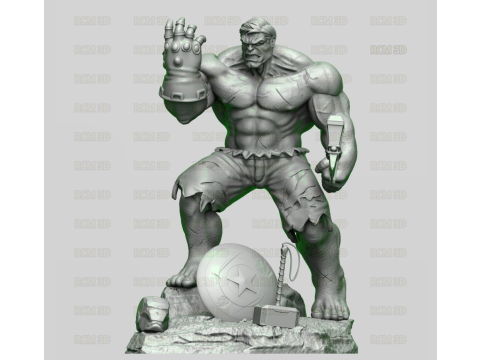 HULK STATUE Model Cetak 3D
