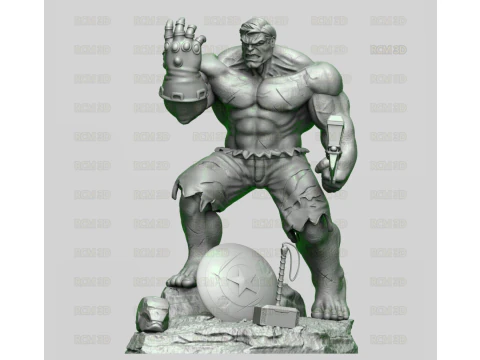 HULK STATUE 3D Print Model