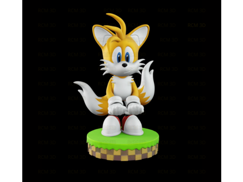 Tails Sonic joystick holder 3D-printmodel