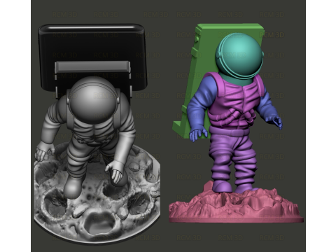 Astronaute cellphone holder 3D Print Model