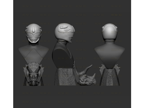 Power Rangers Blue Ranger bust Modelo de impresión 3D