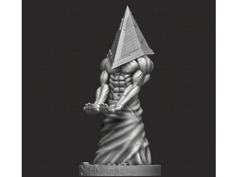 Piramidevormige Silent Hill joystickhouder 3D printmodel
