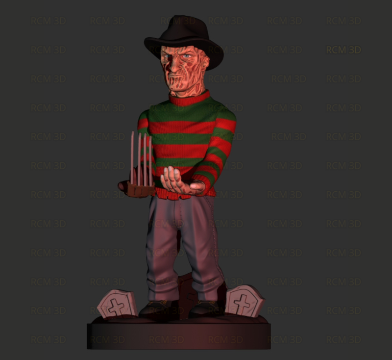 Freddy Krueguer joystick holder 3D Print Model .c4d .max .obj .3ds .fbx .stl .blend 