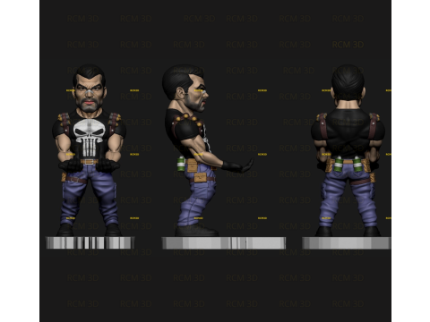 Punisher cellphone and joystick holder 3D Baskı Modeli