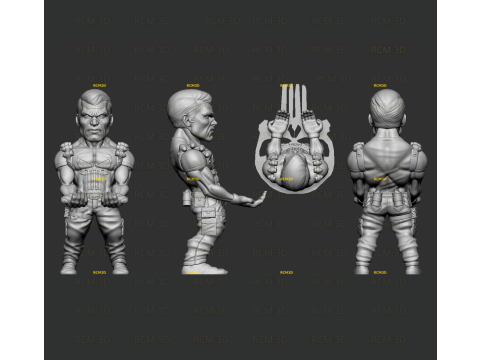 Punisher cellphone and joystick holder 3D Baskı Modeli