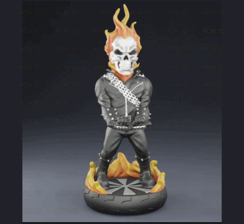 Ghost Rider joystick holder Modèles 3D en vedette .c4d .max .obj .3ds .fbx .stl .blend 