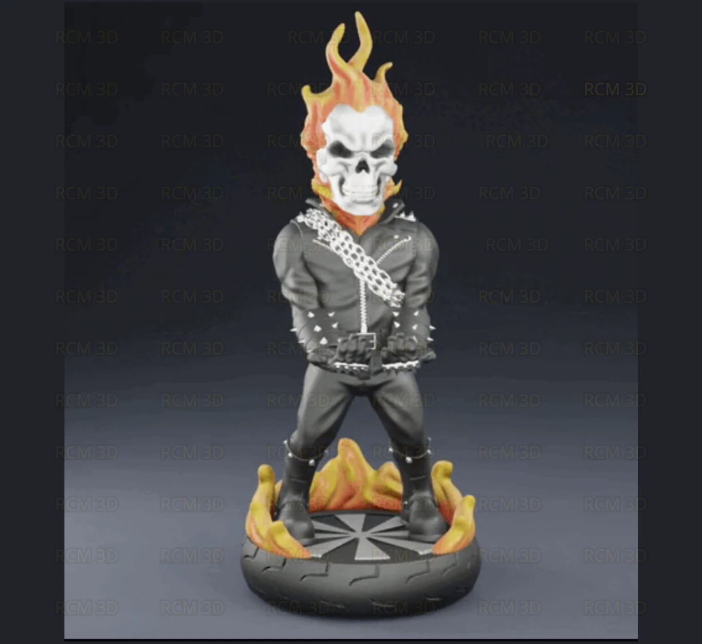 Ghost Rider joystick holder 3D Print Model .c4d .max .obj .3ds .fbx .stl .blend 