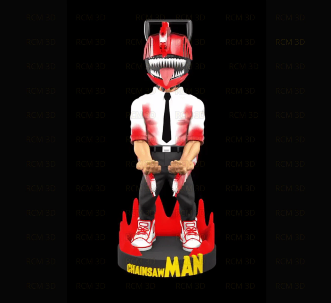 Denji Chainsaw man joystick holder 3D Print Model .c4d .max .obj .3ds .fbx .stl .blend 