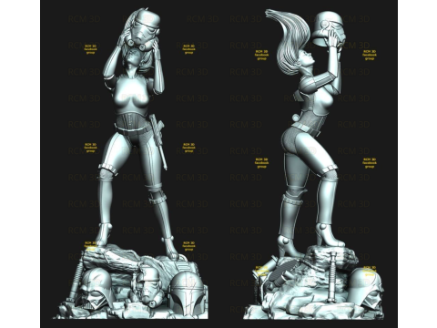 Lady Stormtrooper Modello di stampa 3D