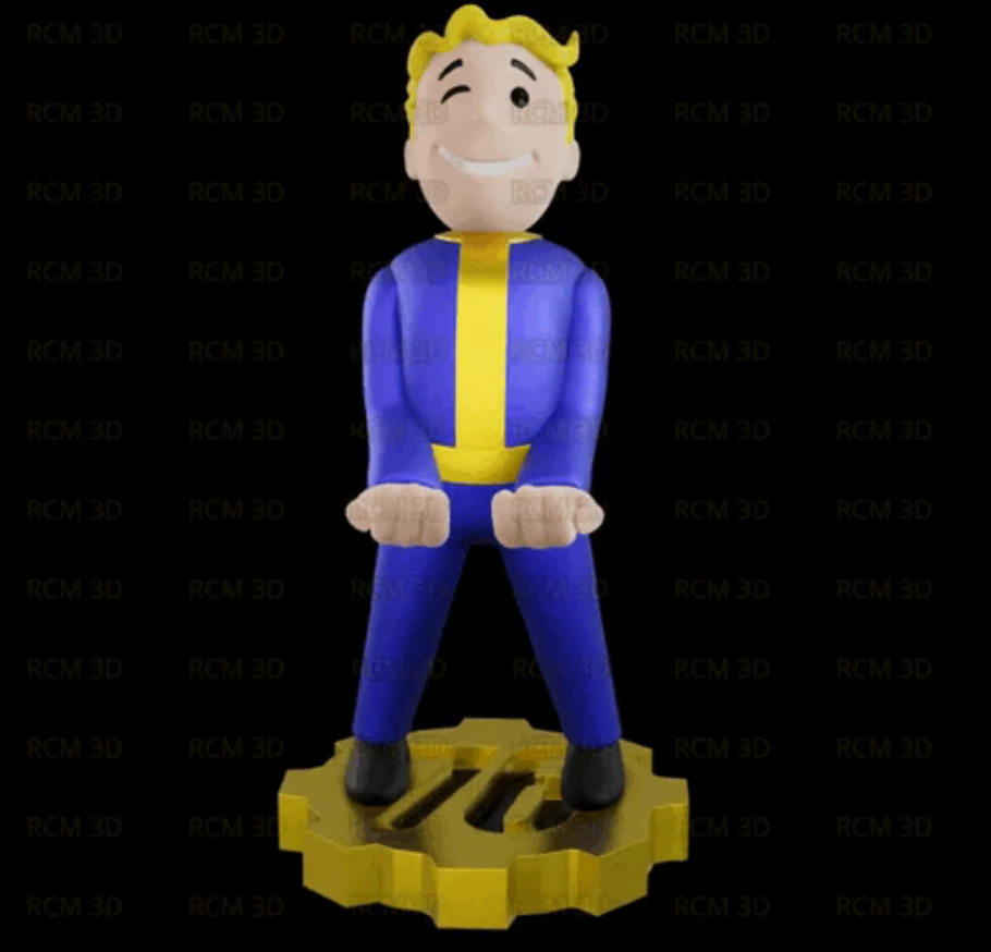 Vault boy Fallout joystick holder 3D Print Model .c4d .max .obj .3ds .fbx .stl .blend 