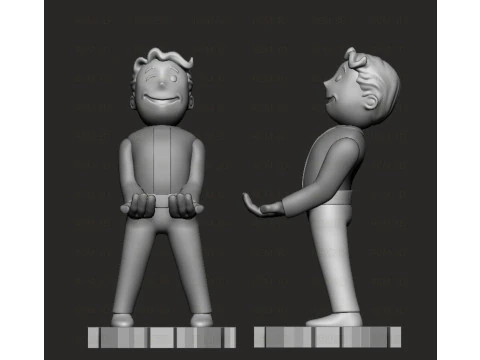 Vault boy Fallout joystick holder 3D Print Model