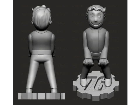 Vault boy Fallout joystick holder 3D Print Model