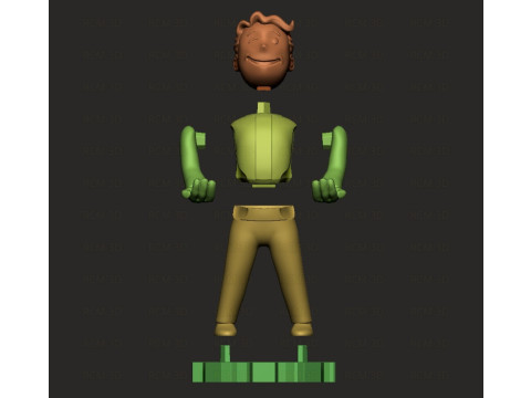 Vault boy Fallout joystick holder Model Cetak 3D