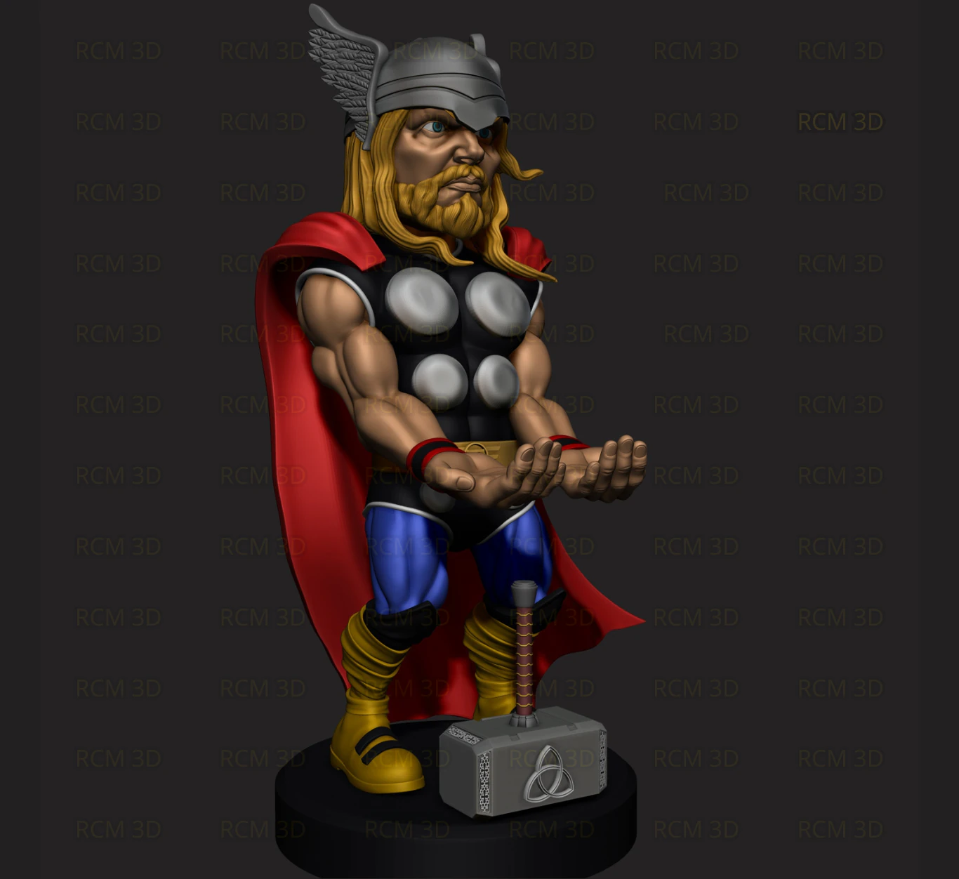 Thor joystick holder 3D Print Model .c4d .max .obj .3ds .fbx .stl .blend 