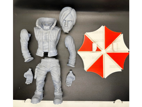 Leon Residual Evil 5 remake joystick holder 3D Print Model