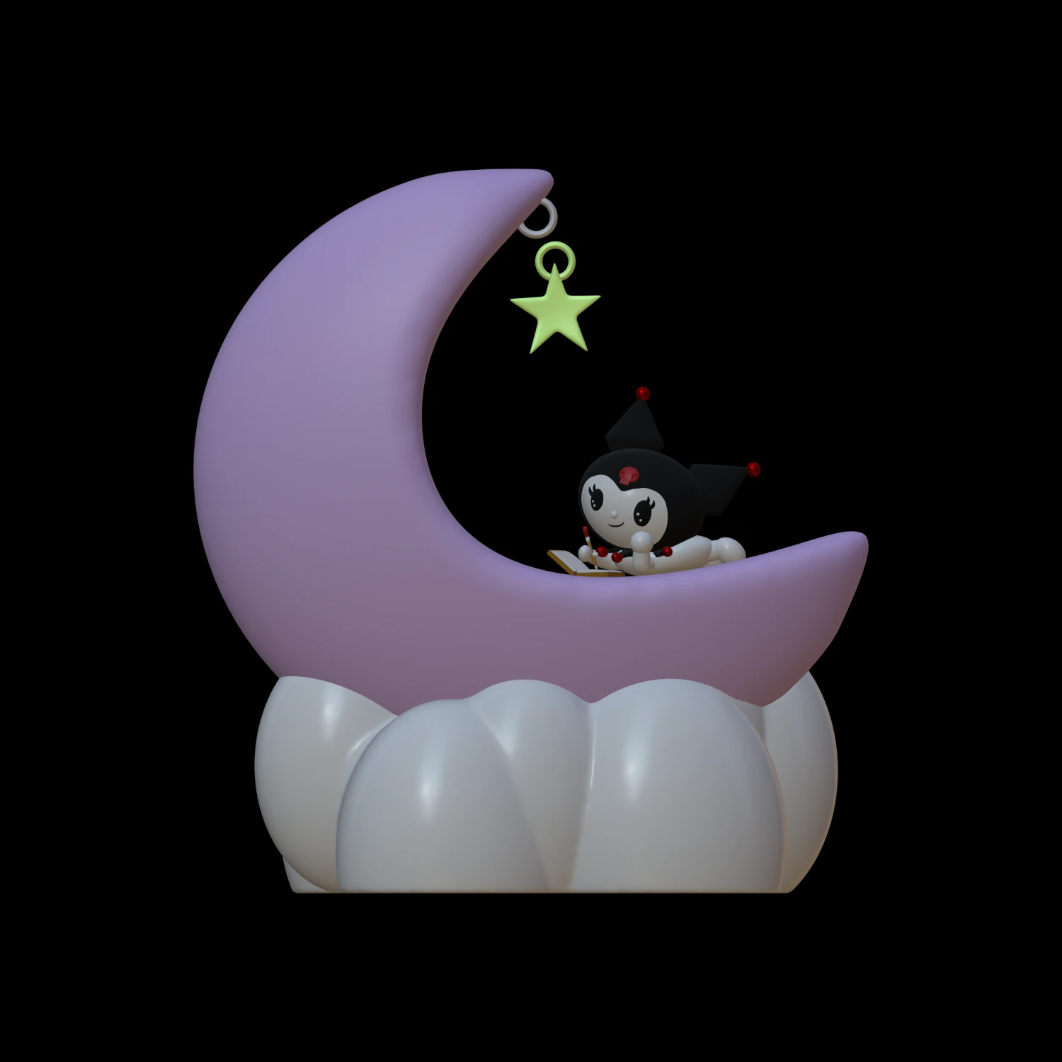 Kuromi Drawing Lamp 3D Model .c4d .max .obj .3ds .fbx .stl .blend 