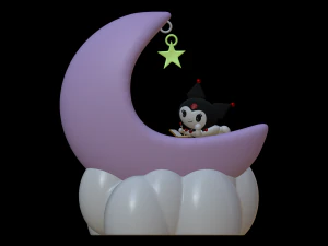 Lampu Gambar Kuromi Model 3D