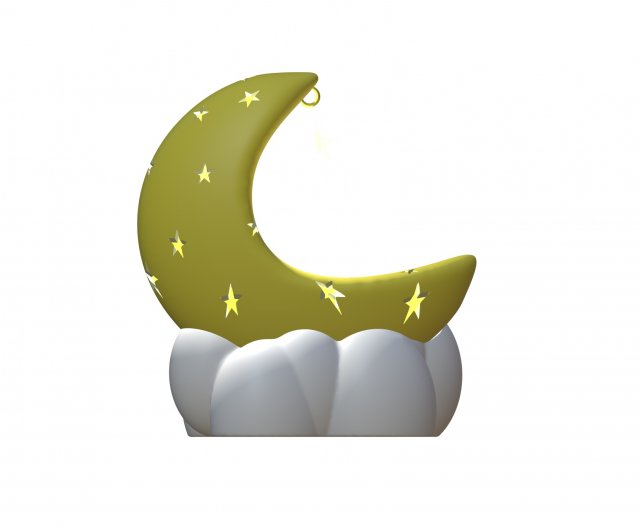 Moon lamp Model 3D .c4d .max .obj .3ds .fbx .stl .blend 