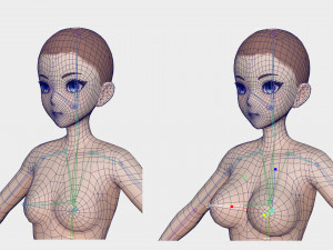 Anime Female Base model V1 3D Model
