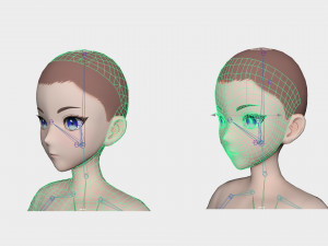 Anime Female Base model V1 3D Model