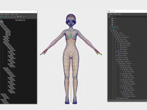 Anime Female Base model V1 3D Model