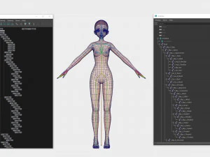 Anime Female Base model V1 3D Model