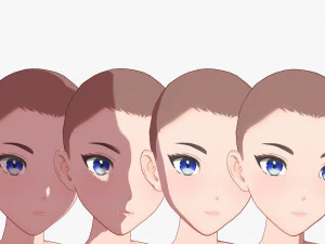 एनीमे फीमेल बेस मॉडल V1 3D मॉडल