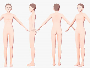 Anime Male Base Model V1 3D Model
