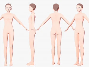 Anime Male Base Model V1 3D Model