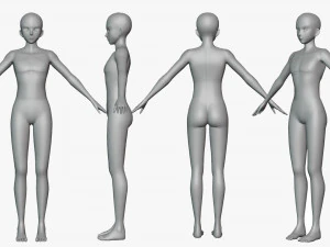 Anime Male Base Model V1 3D Model