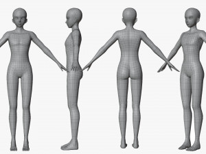 Anime Male Base Model V1 3D Model