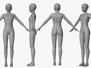 Anime Male Base Model V1 3D Model