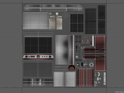 3D Coffee Equipment Anime Style Collection Low-poly 3Dモデル