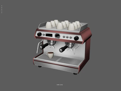 3D Coffee Equipment Anime Style Collection Low-poly 3D Model