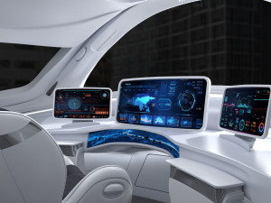 3D Future high -speed train cockpit model Modèle 3D