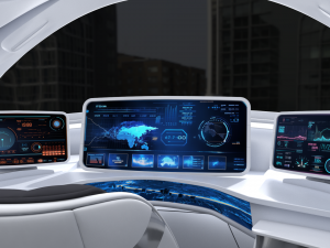 3D Future high -speed train cockpit model Modèle 3D
