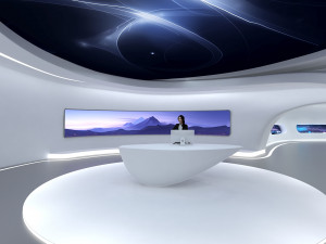 A futuristic exhibition hall 3D 模型