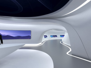 A futuristic exhibition hall 3D 模型